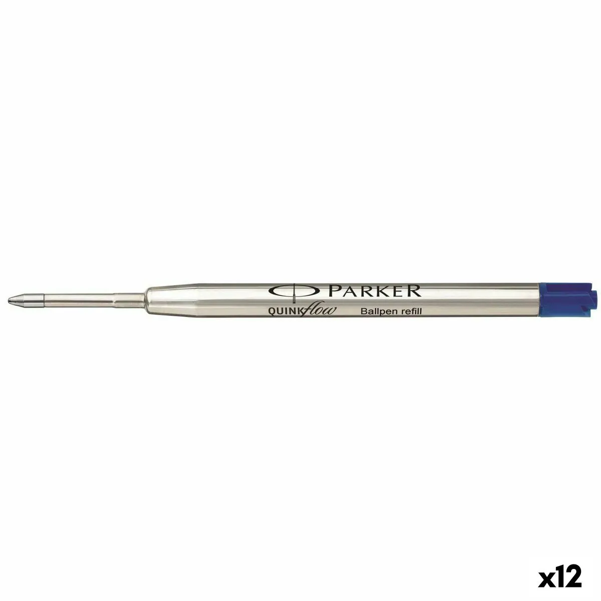 Cartuccia di ricambio per penna Parker Quink Flow Azzurro (12 Unità)