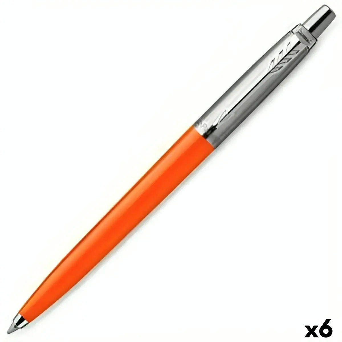 Penna Parker Jotter Originals Arancio Acciaio (6 Unità)