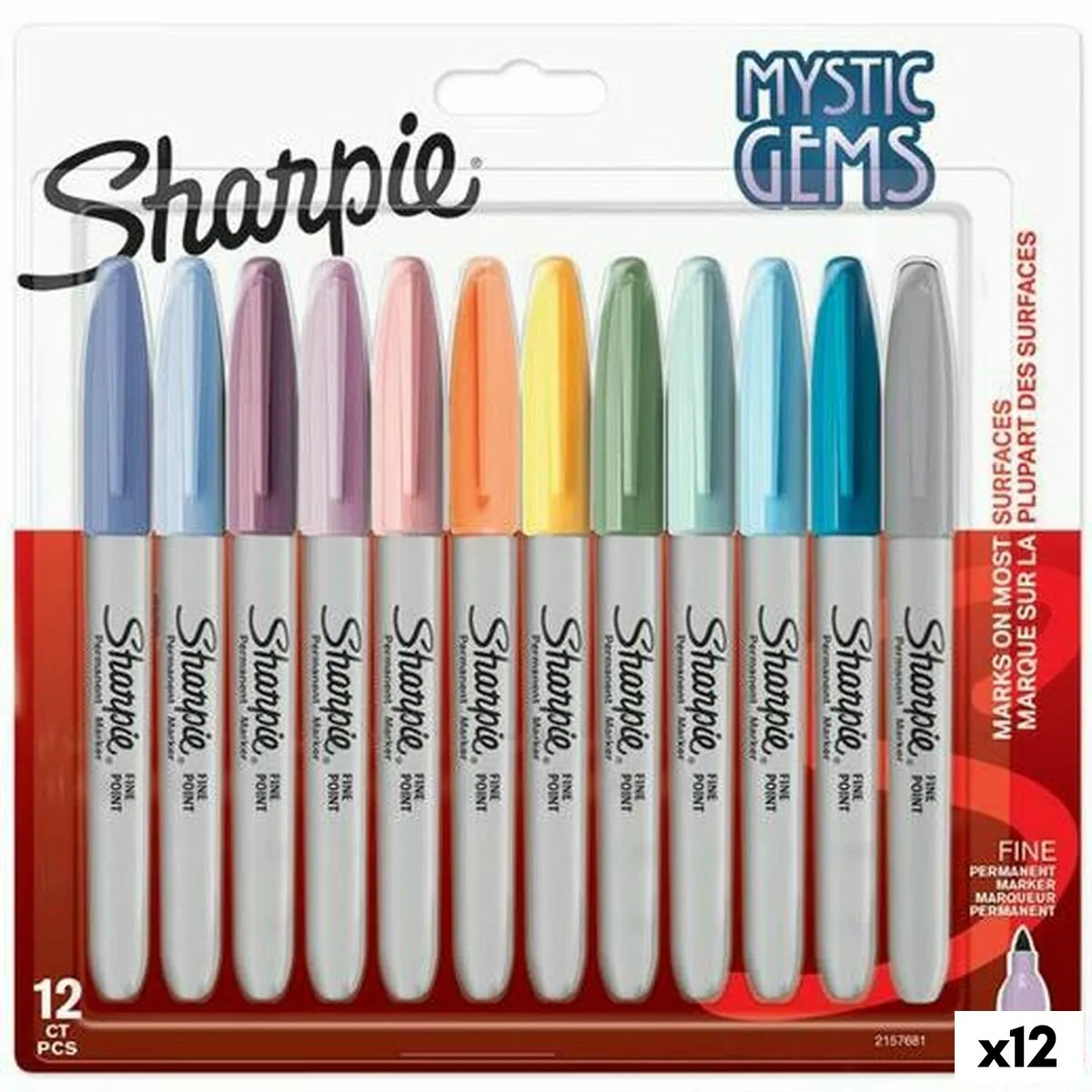 Set di Pennarelli Sharpie Mystic Gems Multicolore 12 Pezzi (12 Unità)