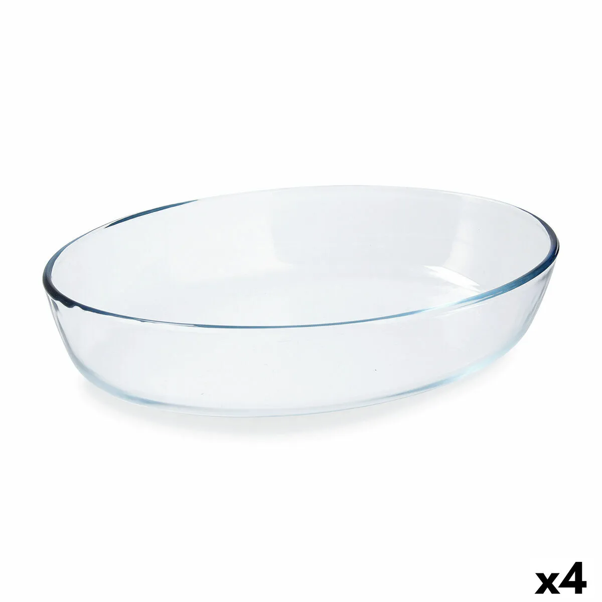 Pirofila da Forno Pyrex Classic Ovalada 30 x 21 x 7 cm Trasparente Vetro (4 Unità)