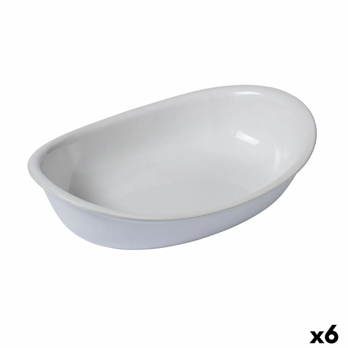 Pirofila da Forno Pyrex Supreme Ovalada 31 x 21 x 7,5 cm Ceramica Bianco Vetro temperato (6 Unità)