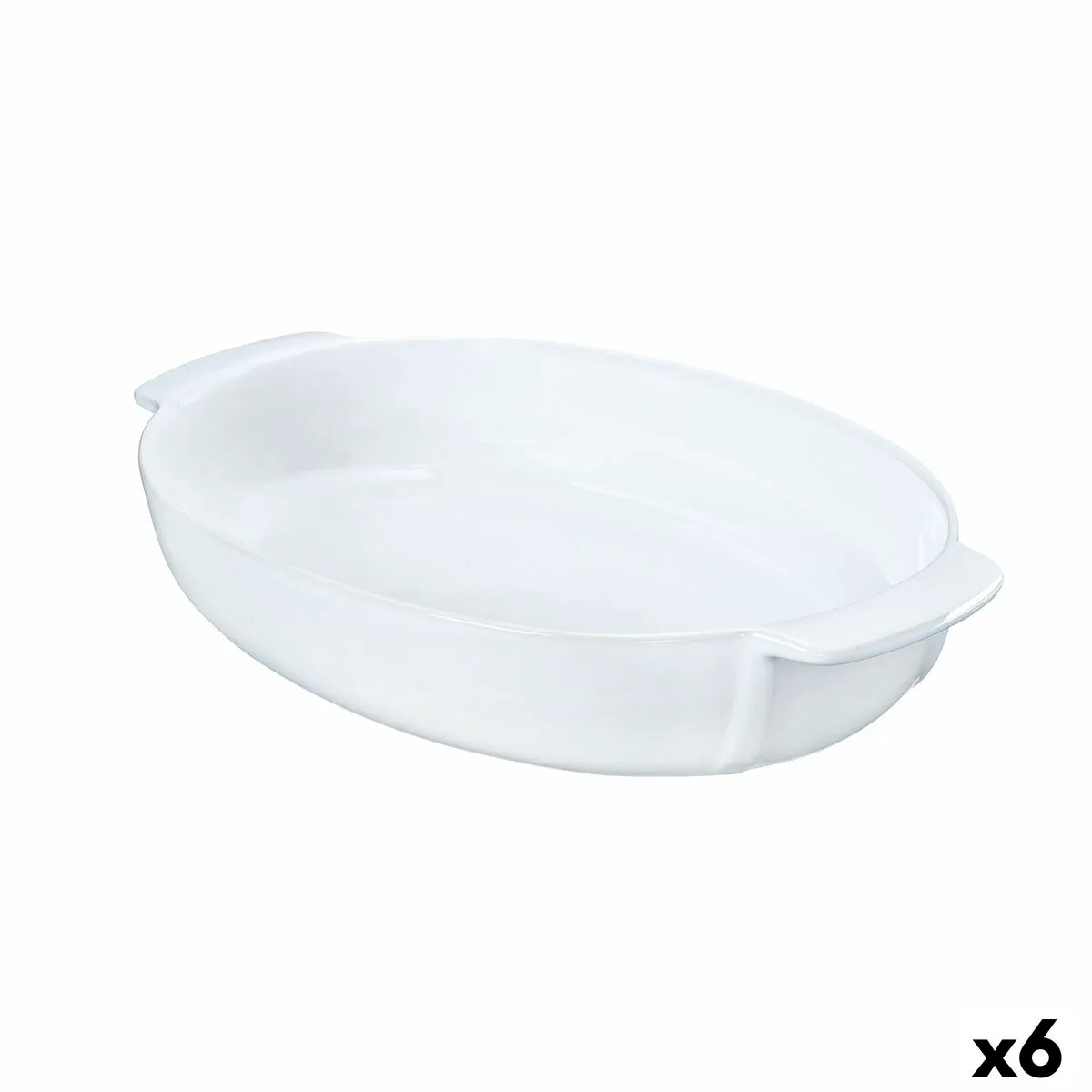 Pirofila da Forno Pyrex Signature Ovalada 35 x 22 x 7 cm Ceramica Bianco (6 Unità)