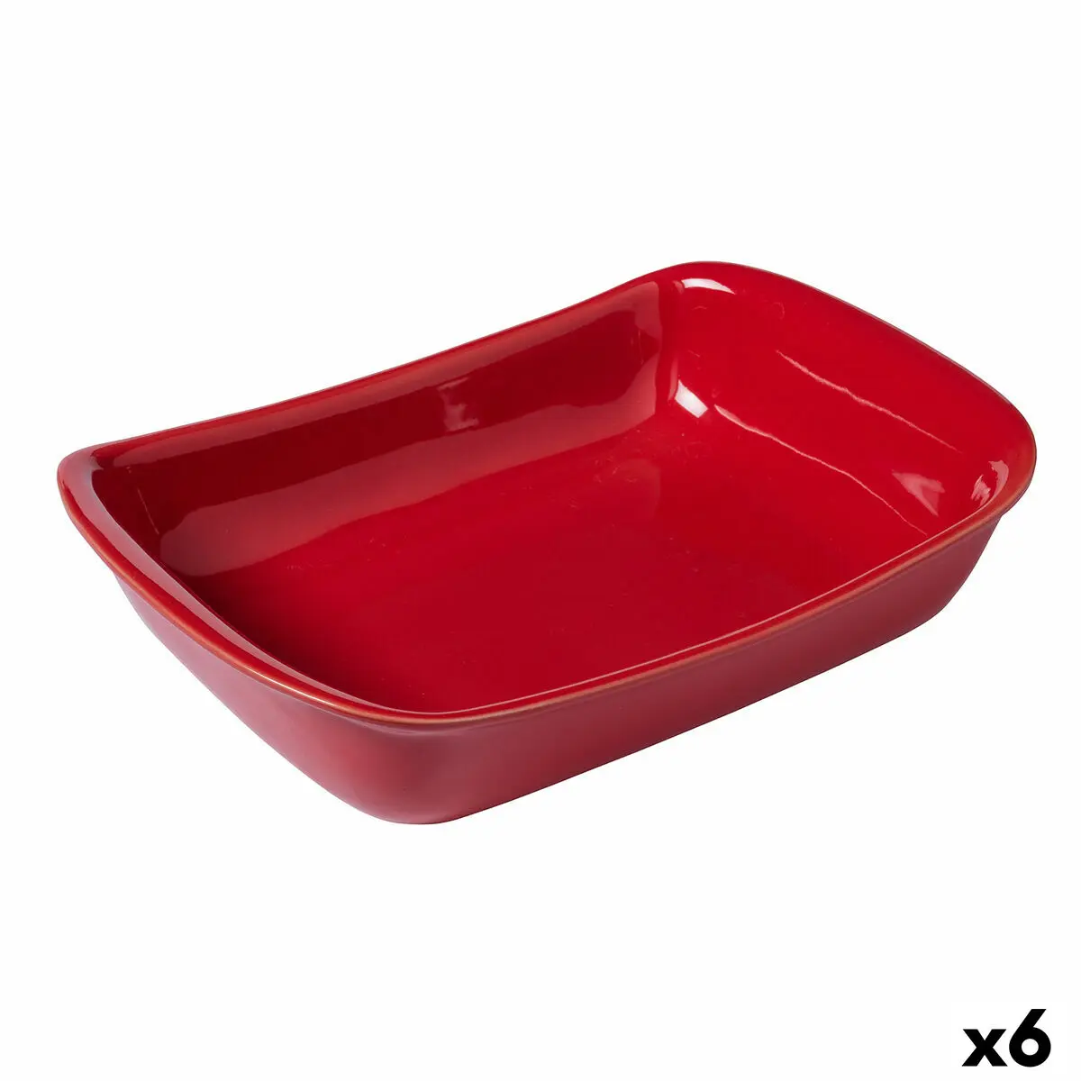 Pirofila da Forno Pyrex Supreme Rettangolare Rosso 30,2 x 20 x 7,4 cm Ceramica (6 Unità)