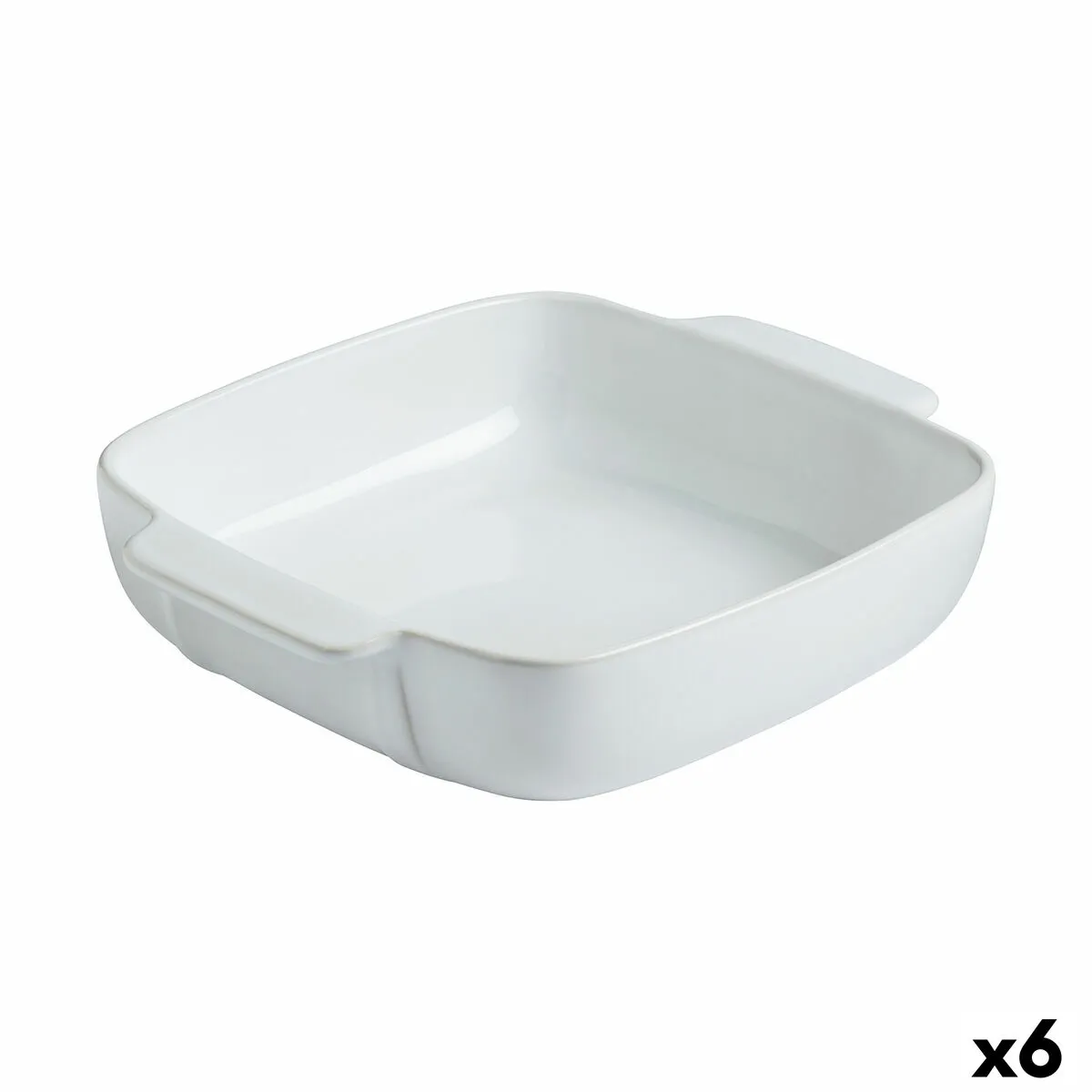 Pirofila da Forno Pyrex Signature Quadrato 29 x 24 x 7 cm Ceramica Bianco (6 Unità)