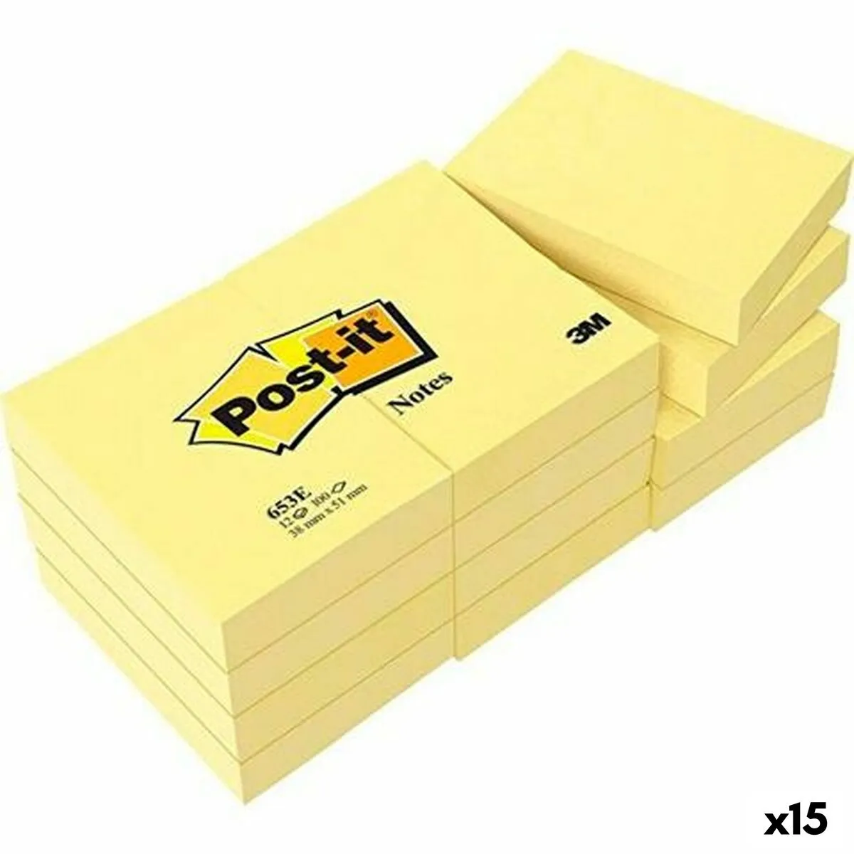 Block Notes Post-it 38 x 51 mm Giallo (15 Unità)