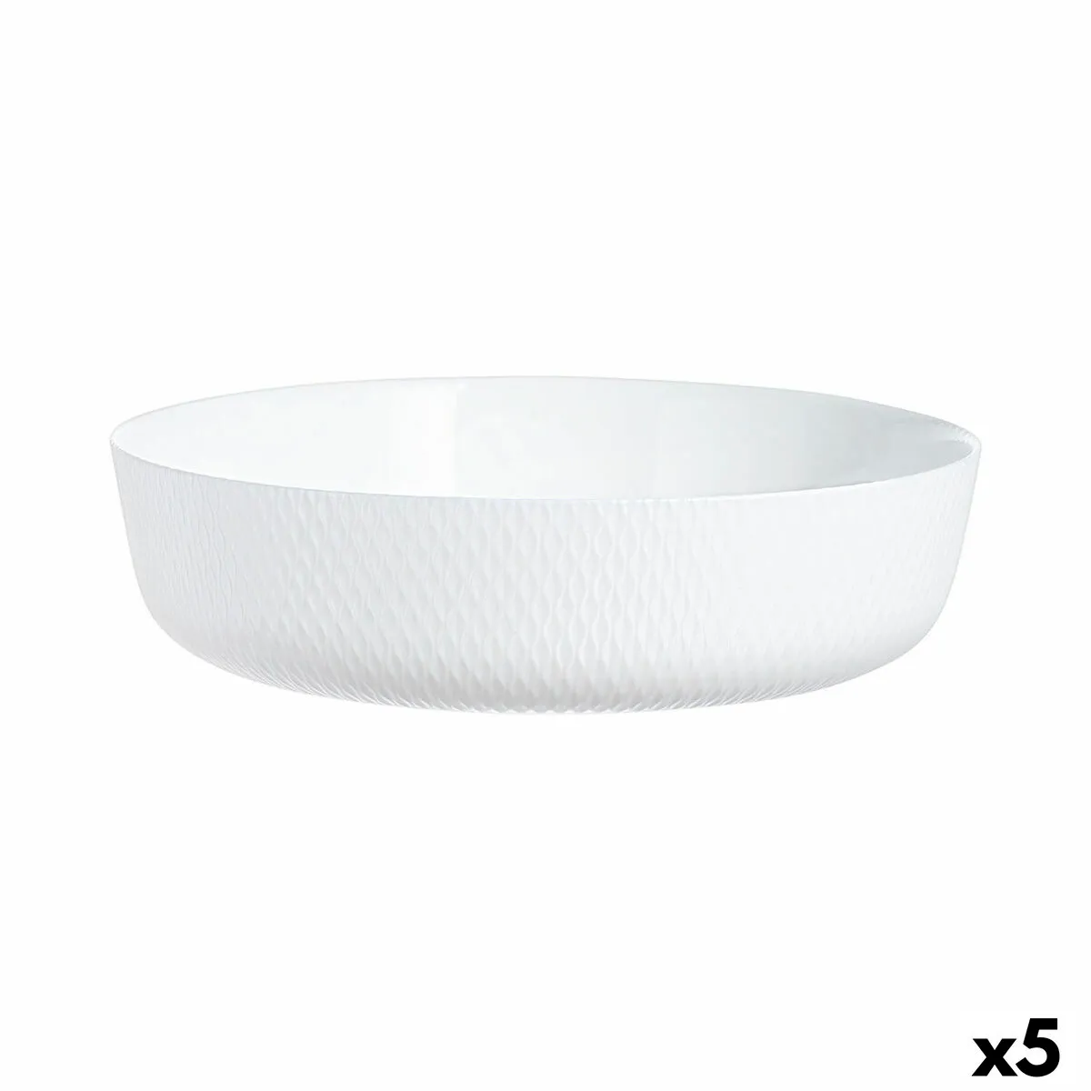 Teglia da Cucina Luminarc Smart Cuisine Bianco Vetro Ø 26 cm (5 Unità)