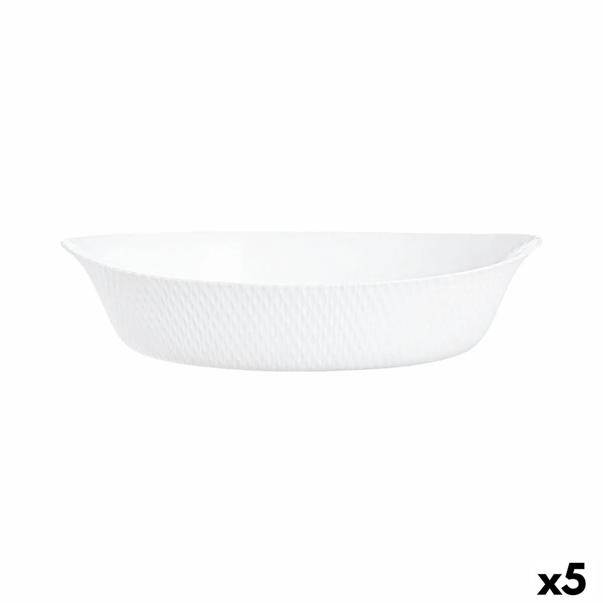 Teglia da Cucina Luminarc Smart Cuisine 32 x 20 cm Bianco Vetro (6 Unità)