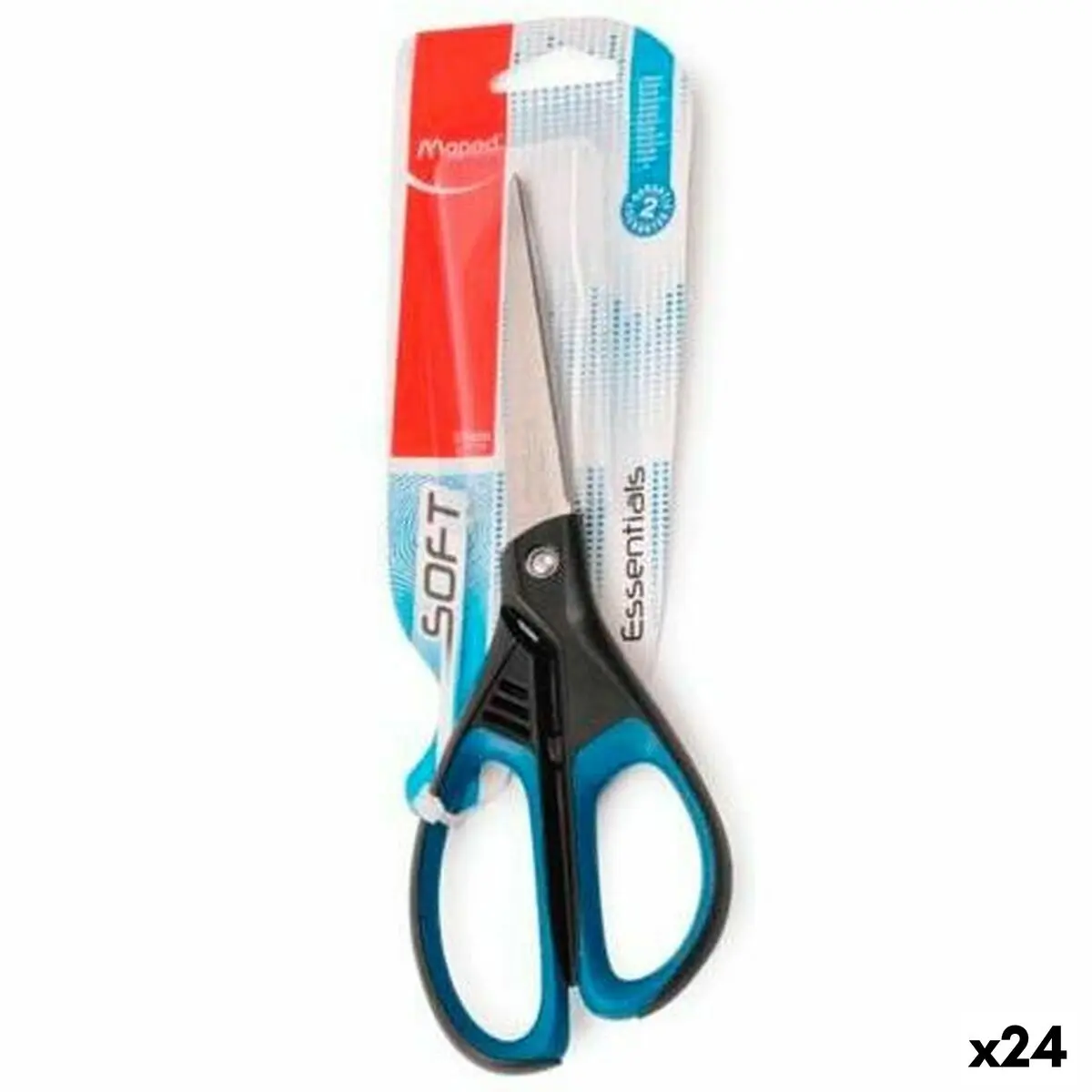 Forbicine Maped Essentials Soft E4683 Nero Azzurro Acciaio inossidabile 21 cm (24 Unità)