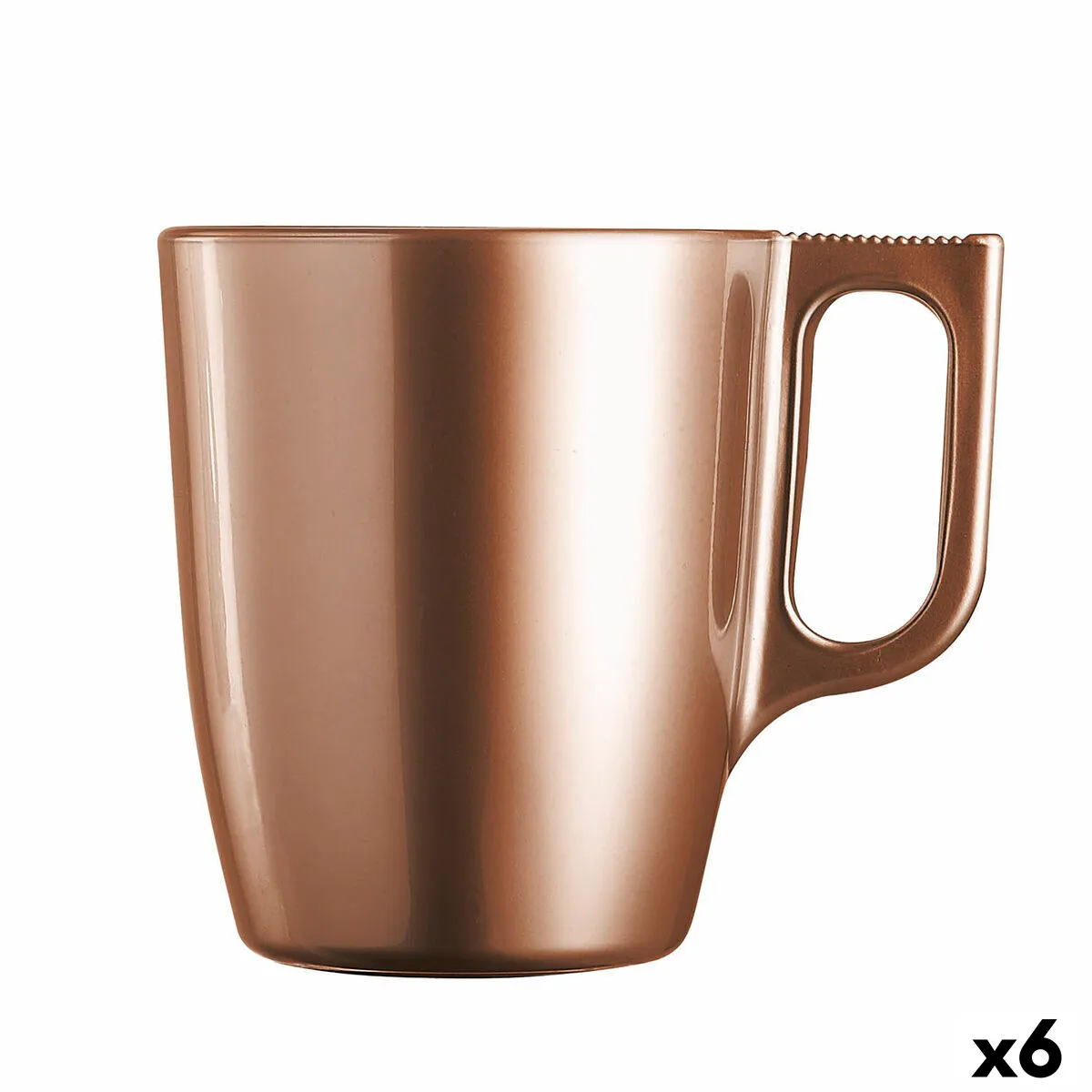 Tazza Mug Luminarc Flashy Marrone Chiaro 250 ml Vetro (6 Unità)