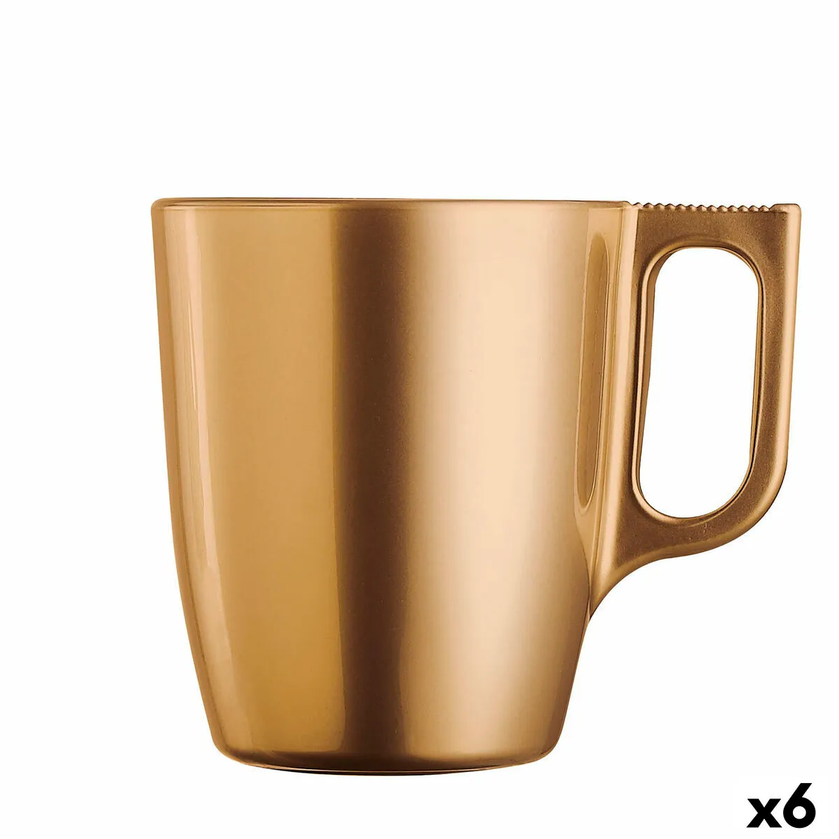 Tazza Mug Luminarc Flashy Dorato Vetro 250 ml (6 Unità)