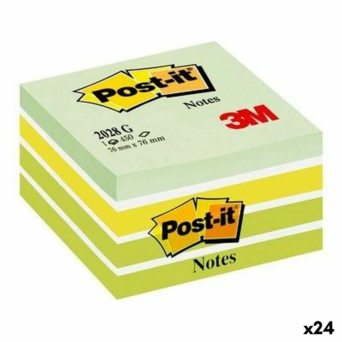 Note Adesive Post-it 2028G 76 x 76 mm Verde (24 Unità)