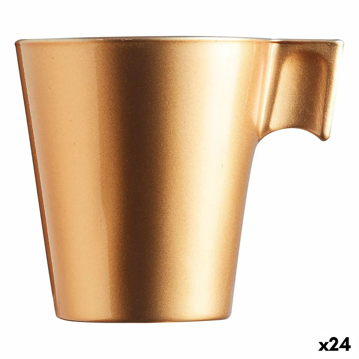 Tazza Luminarc Flashy Dorato 80 ml Vetro