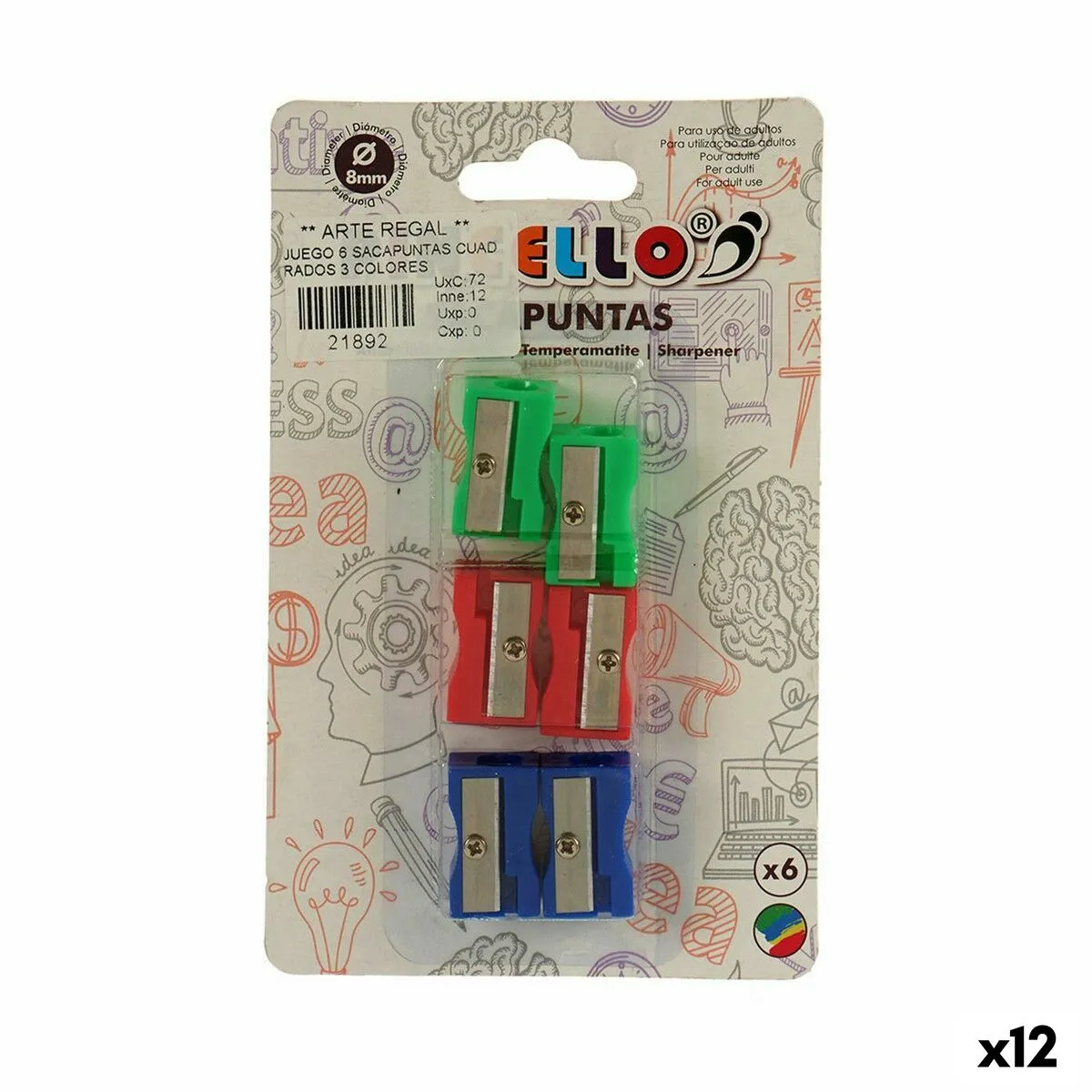 Temperamatite Multicolore Set (12 Unità)