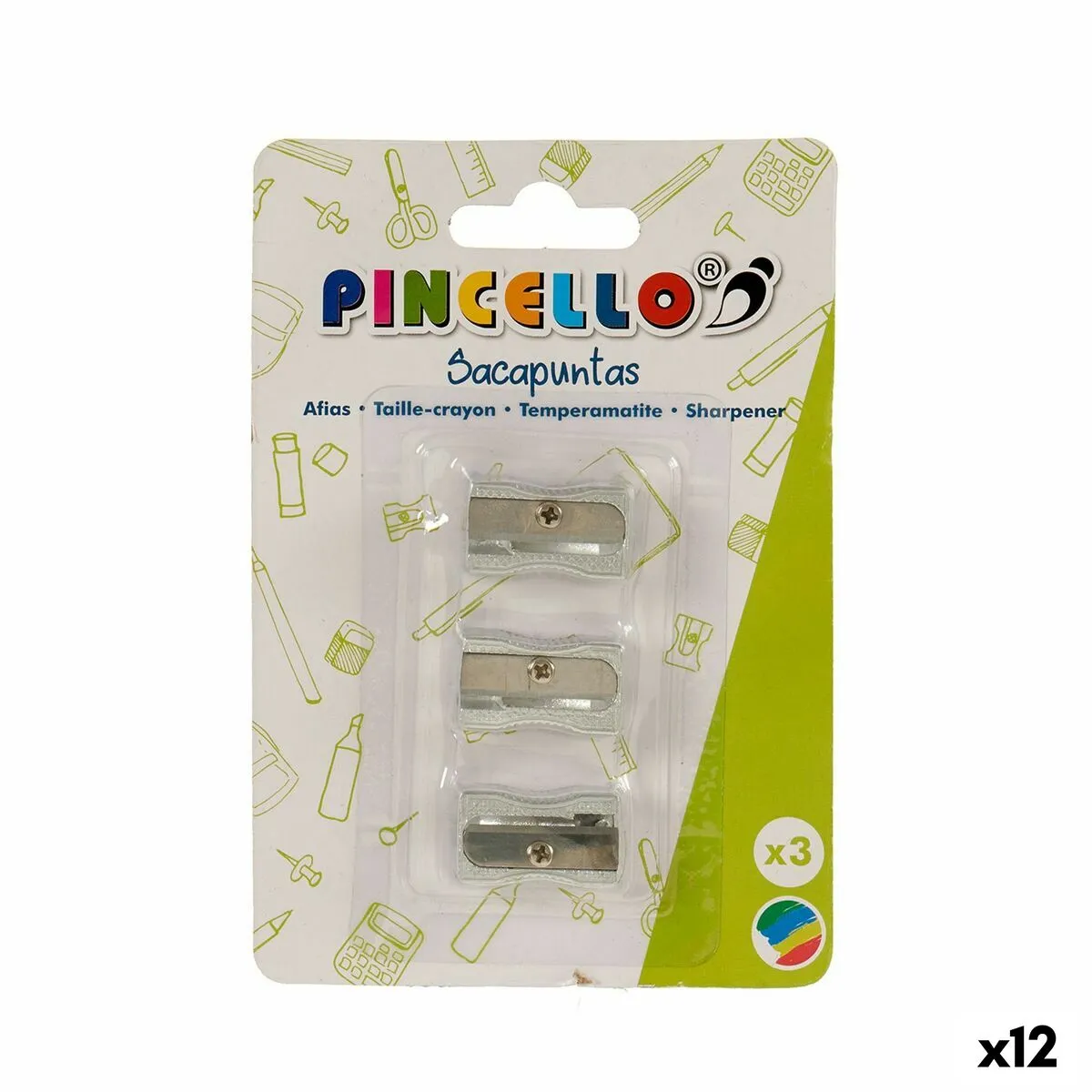 Temperamatite Set Argentato Alluminio (12 Unità)