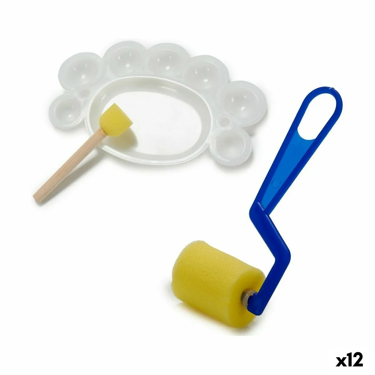 Set Attività Manuali Giallo Azzurro Bianco Plastica (12 Unità)