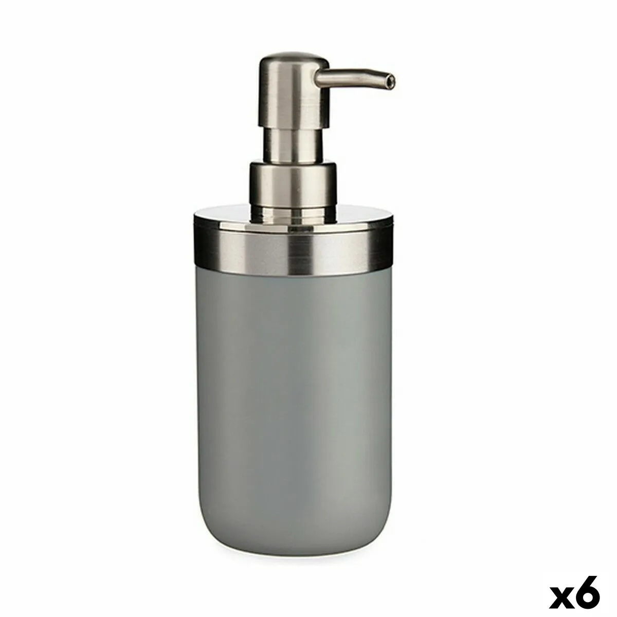 Dispenser di Sapone Grigio Plastica 350 ml (6 Unità)