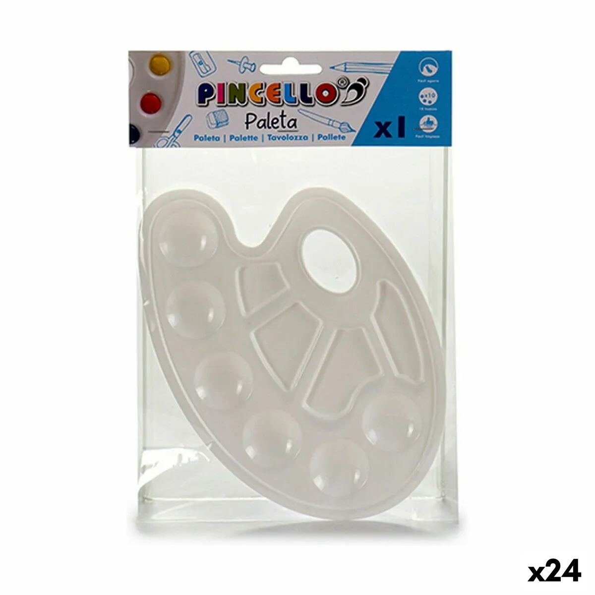 Tavolozza Bianco Plastica 19,5 x 1 x 26 cm (24 Unità)