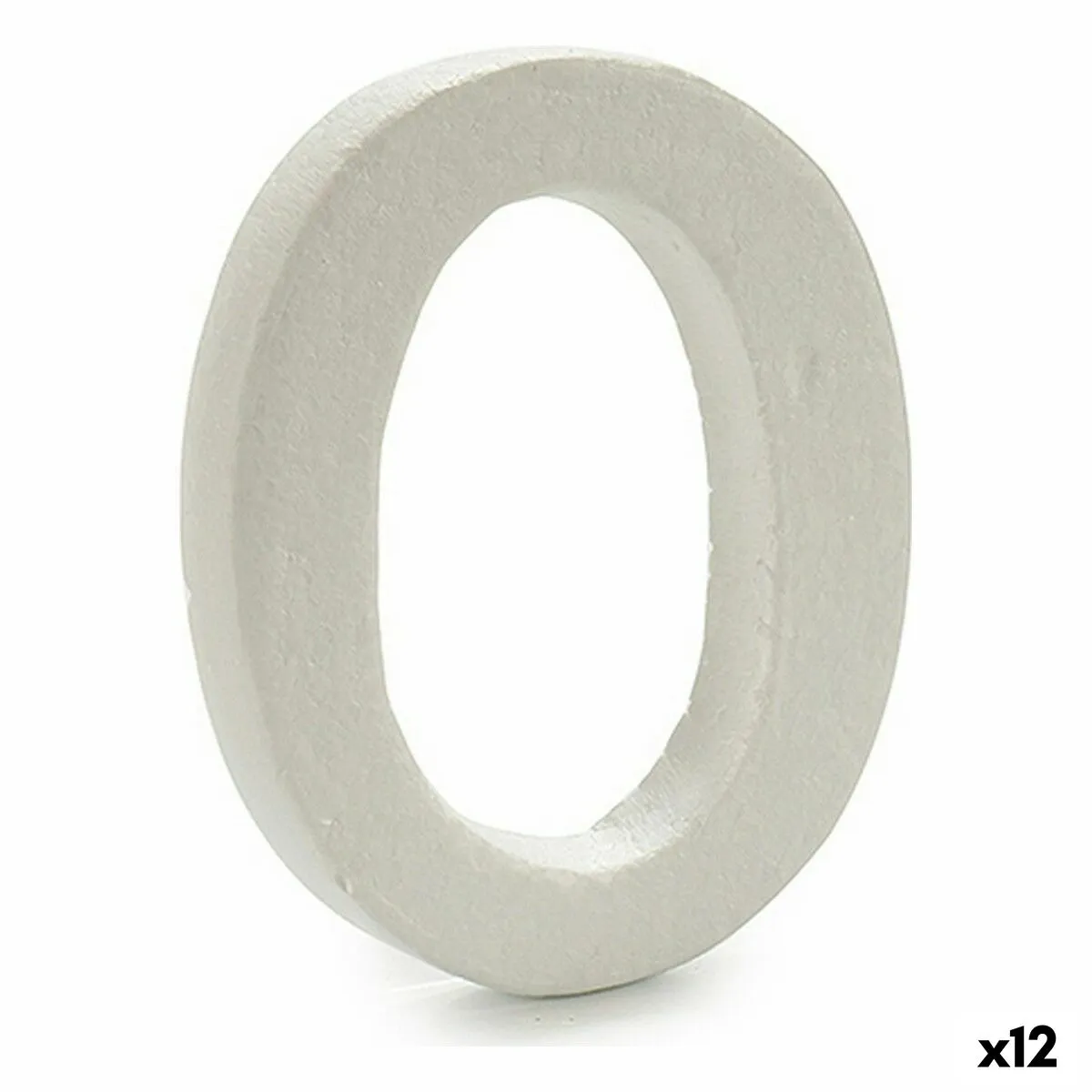 Lettera O Bianco polistirene 1 x 15 x 13,5 cm (12 Unità)