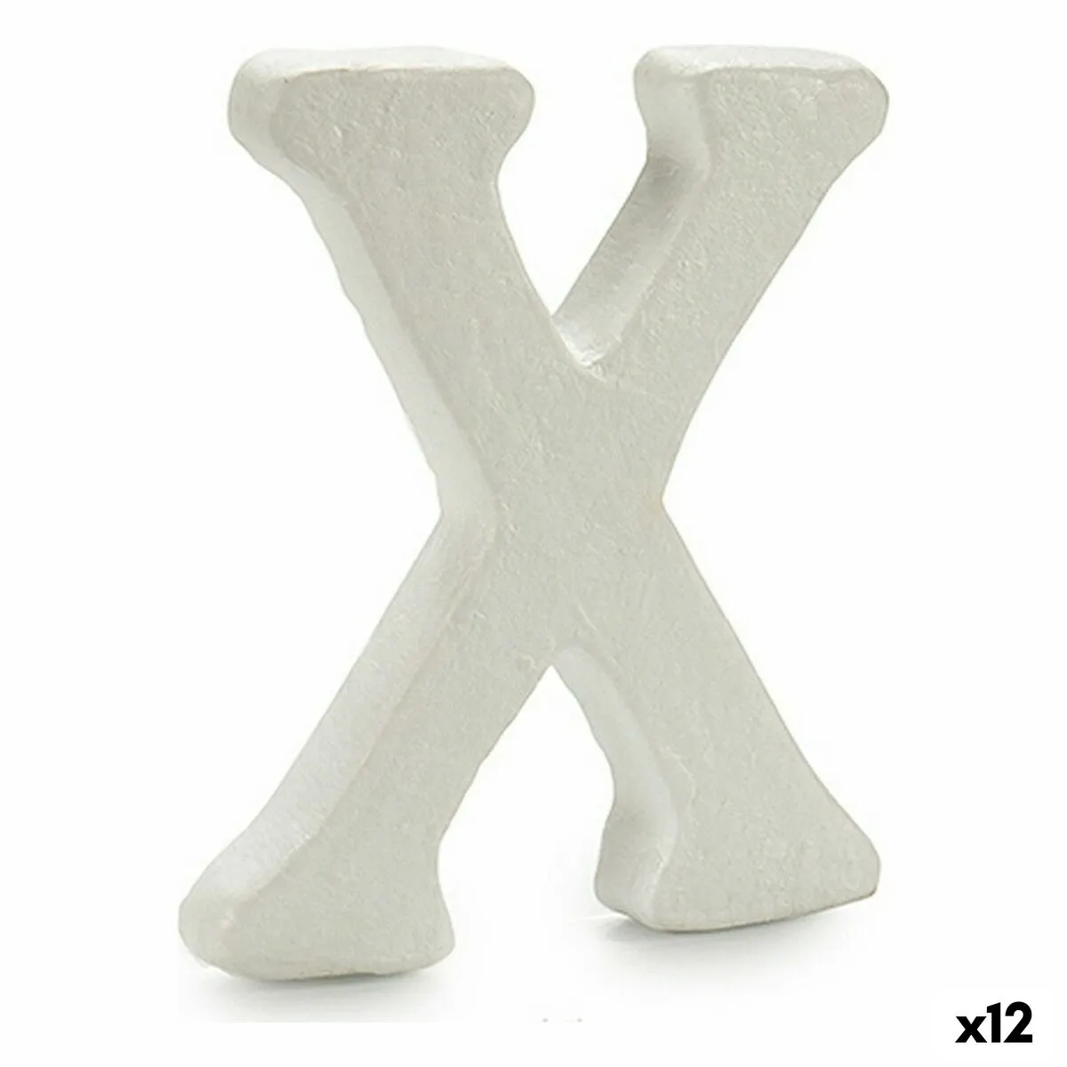 Lettera X Bianco polistirene 1 x 15 x 13,5 cm (12 Unità)