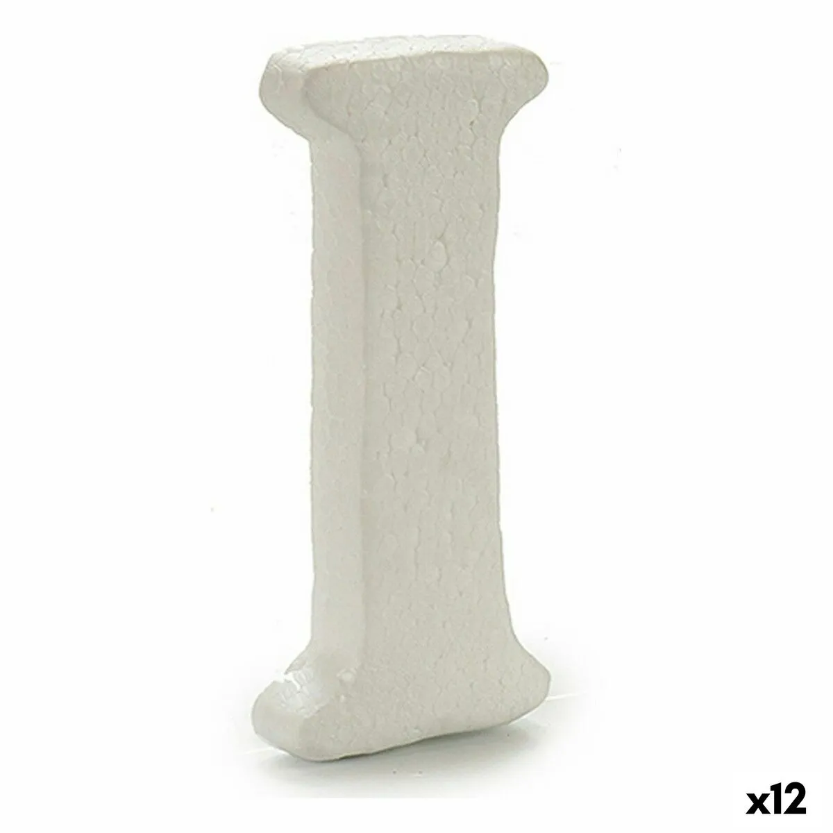 Lettera I Bianco polistirene 1 x 15 x 13,5 cm (12 Unità)