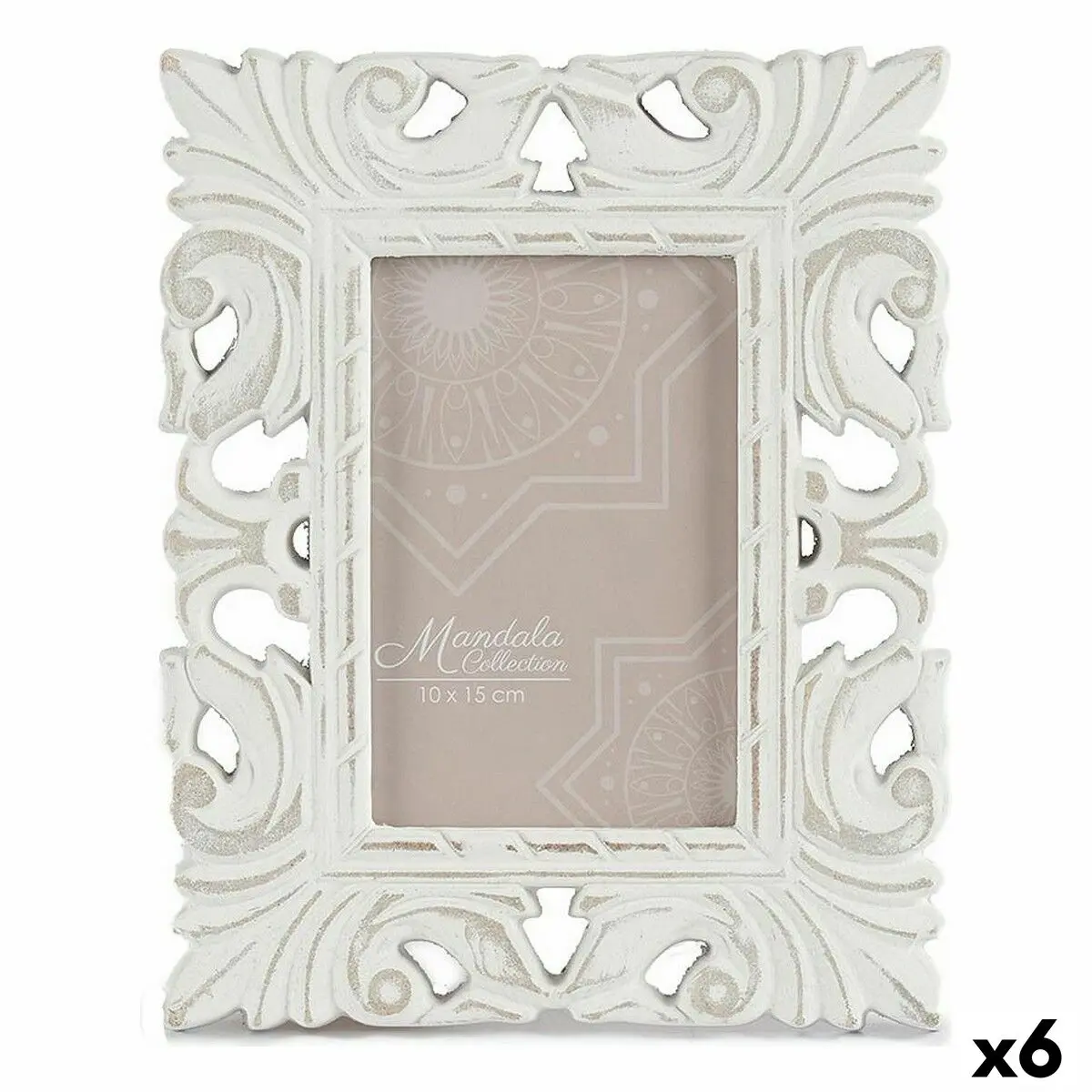 Cornice Portafoto 18,5 x 23 x 1,3 cm Bianco Legno MDF (6 Unità)