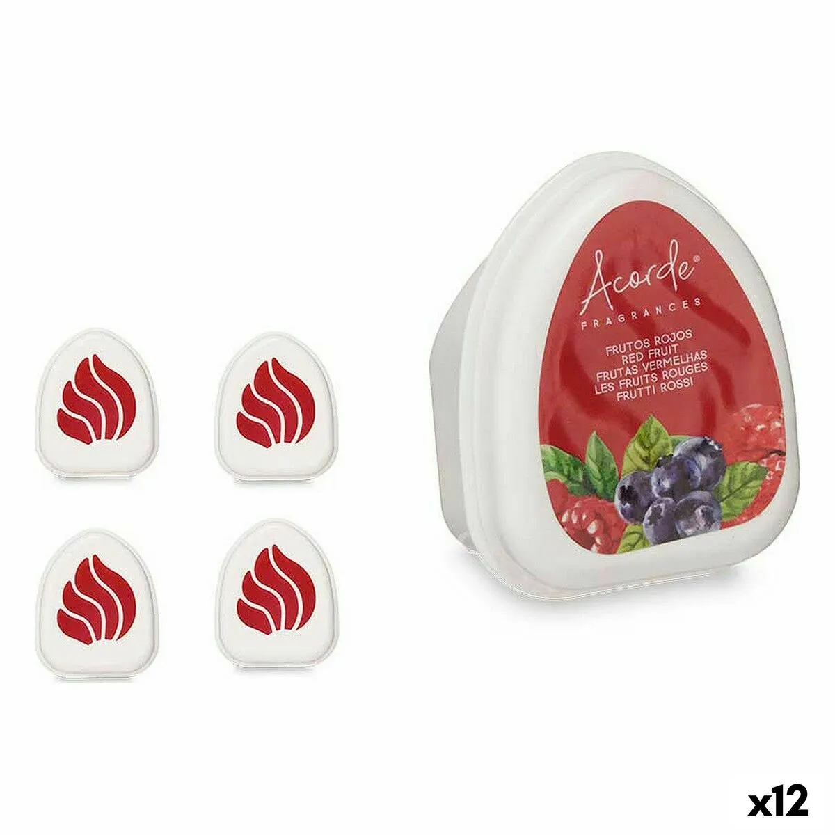 Set di deodoranti per ambienti Frutti rossi 50 g (12 Unità)