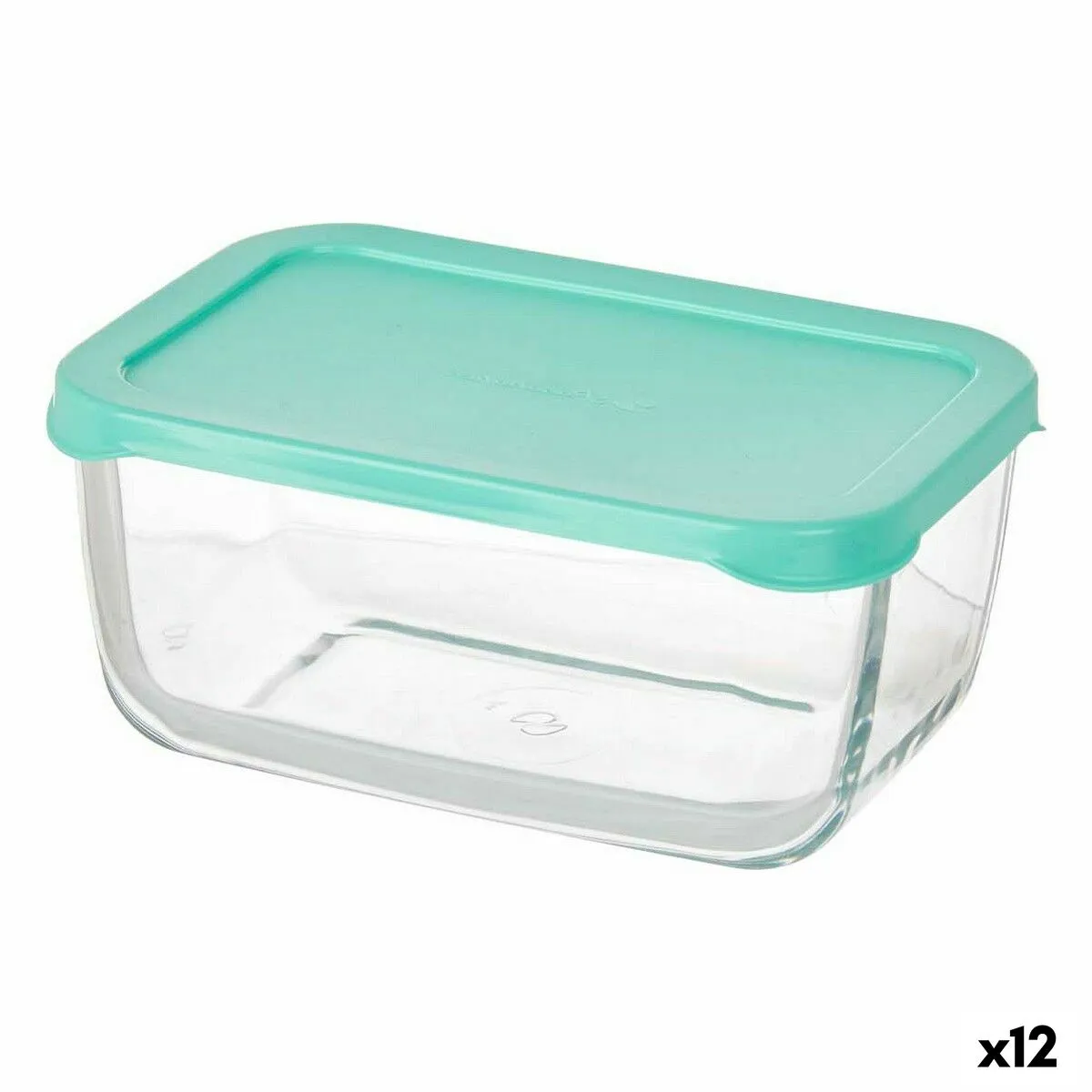 Porta pranzo Snow 790 ml Verde Trasparente Vetro Polietilene (12 Unità)