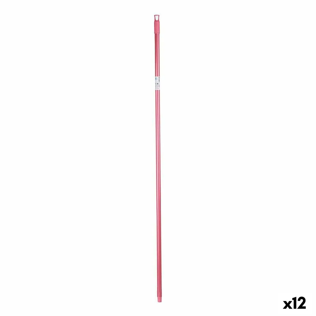 Mazza per la Scopa 2,3 x 130 x 2,3 cm Rosa Metallo (12 Unità)