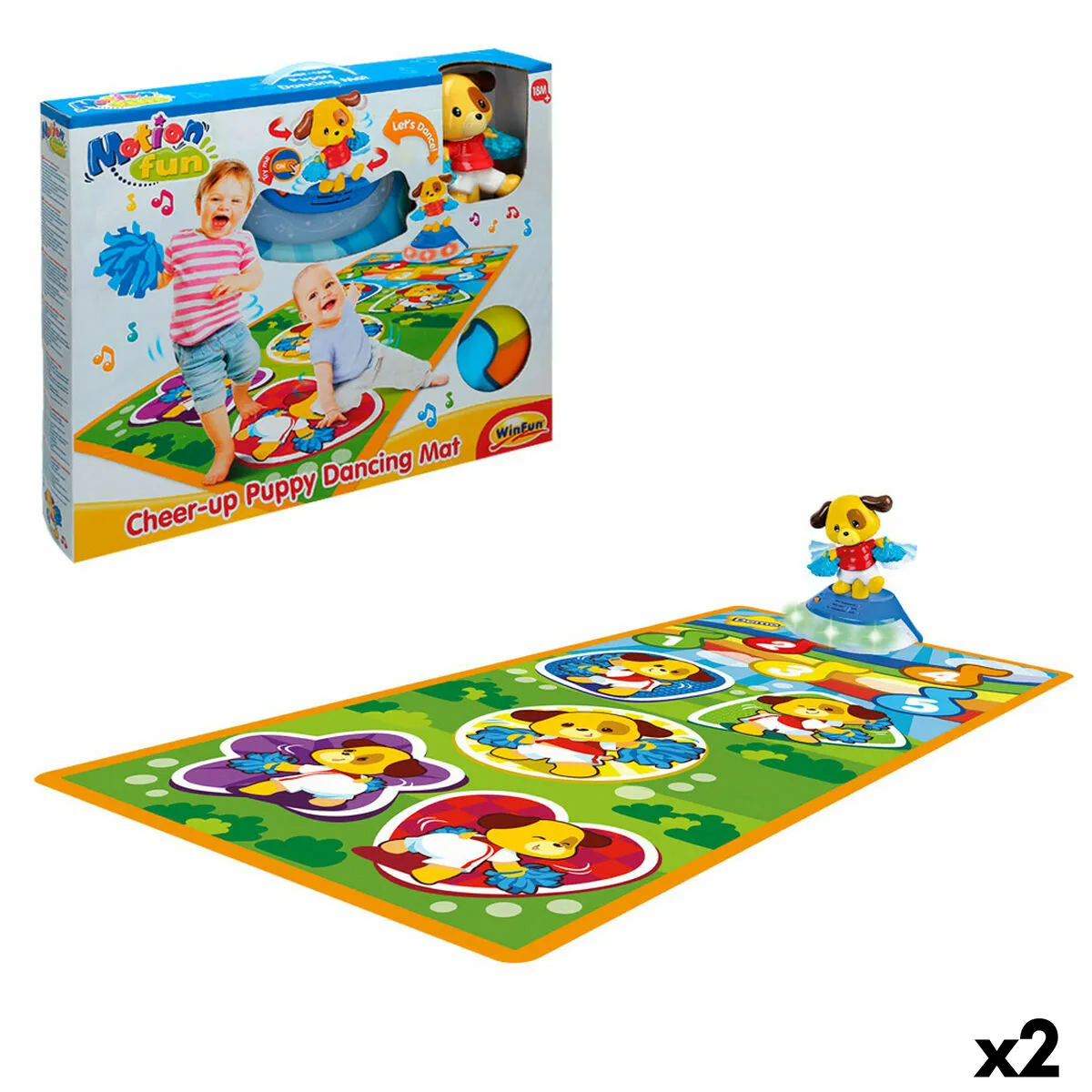 Tappeto da gioco Winfun MotionFun Cane Plastica (2 Unità)