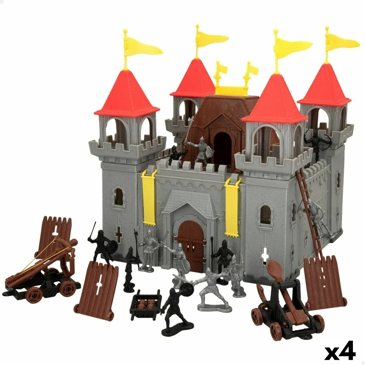 Set di Costruzioni Colorbaby Medieval Fighters 25 Pezzi (4 Unità)