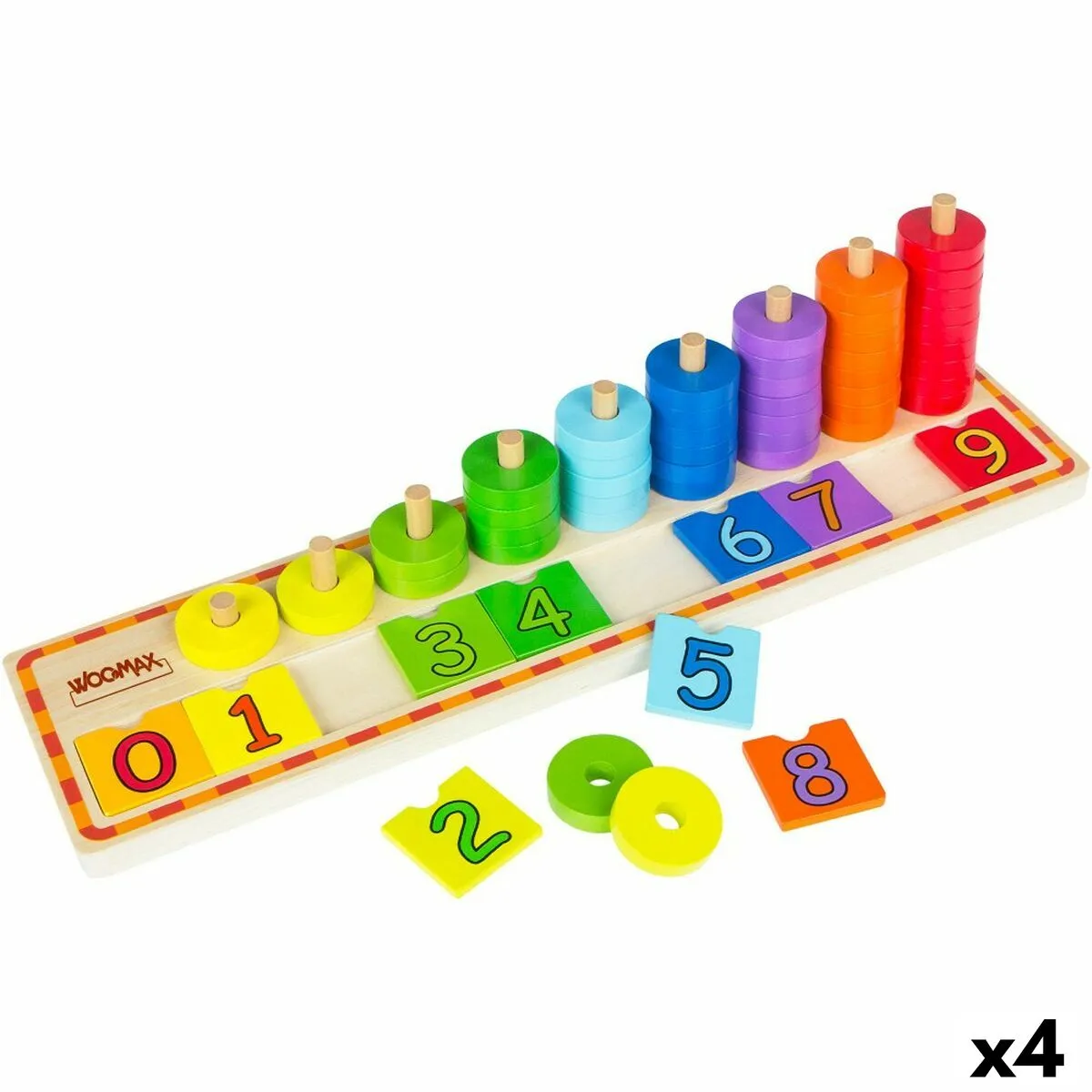 Gioco Educativo Prima Infanzia Woomax Numeri 56 Pezzi 4 Unità 43 x 11 x 11 cm