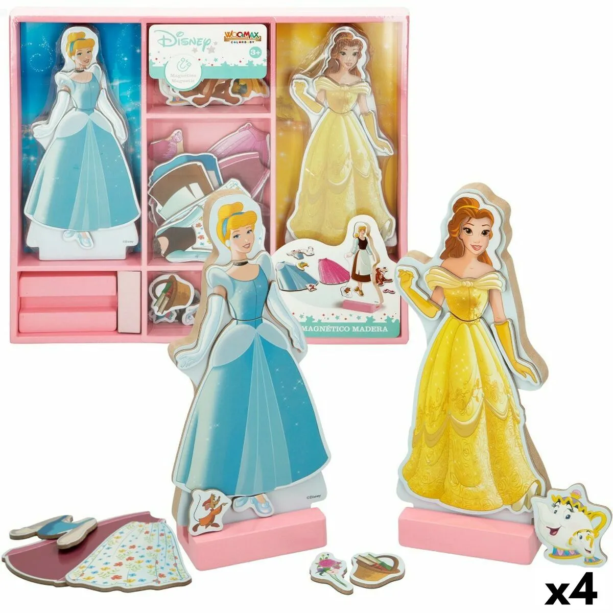 Personaggi Princesses Disney 45 Pezzi 4 Unità 9 x 20,5 x 1,2 cm