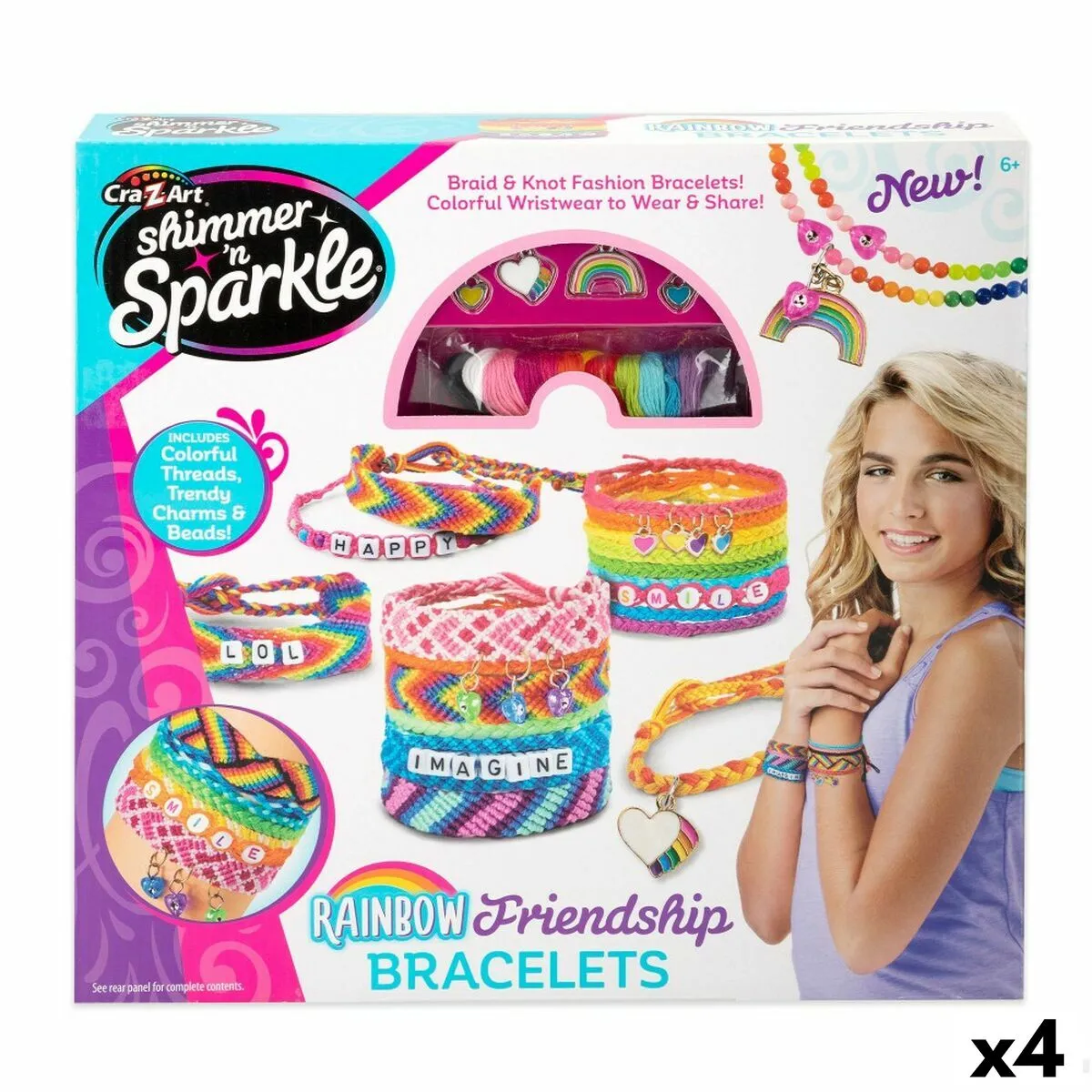 Kit per Creare Braccialetti Cra-Z-Art Friendship 4 Unità