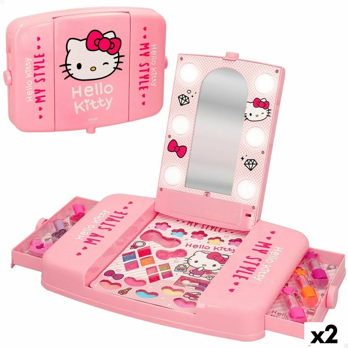 Set di Trucchi per Bambini Hello Kitty 28 Pezzi (2 Unità)