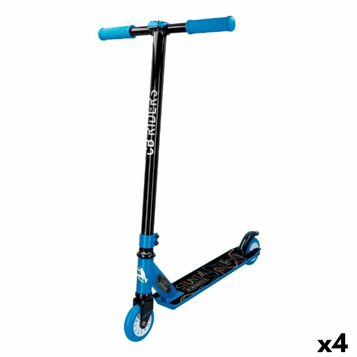 Monopattino Colorbaby Nero Azzurro 4 Unità