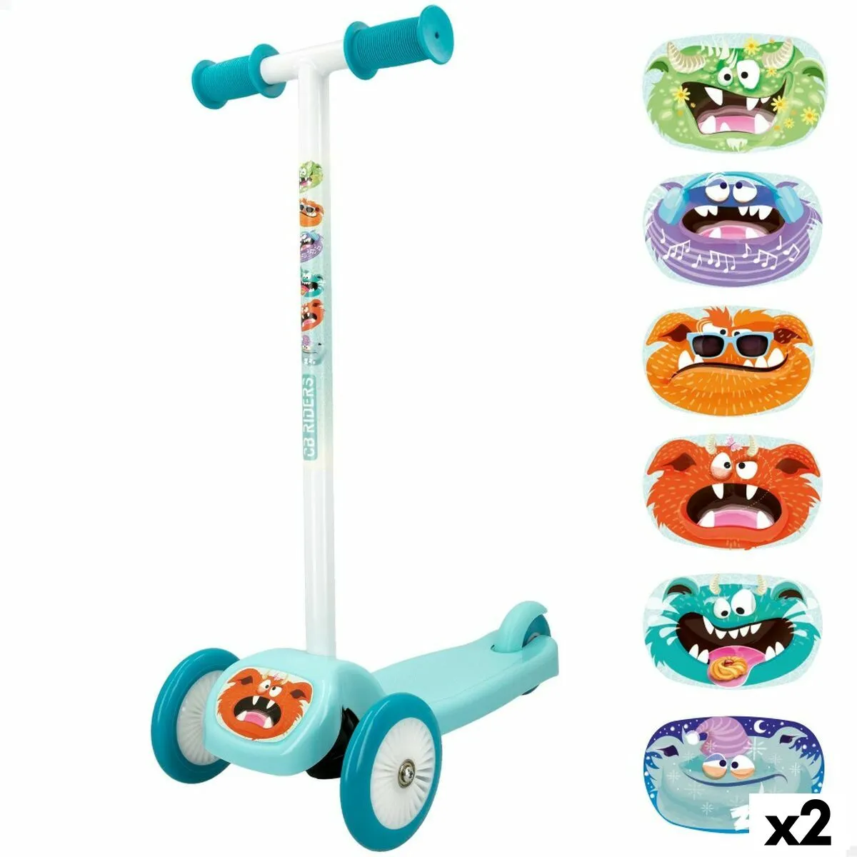 Monopattino Scooter Colorbaby Monsters 2 Unità