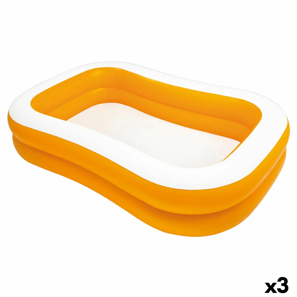 Piscina Gonfiabile Intex Mandarin Arancio 600 L 229 x 48 x 152 cm (3 Unità)