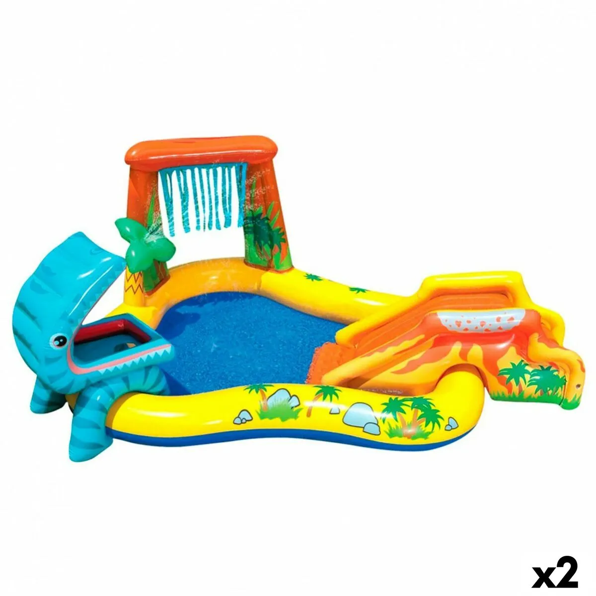 Piscina Gonfiabile per Bambini Intex Parco giochi Dinosauri 272 L 249 x 109 x 191 cm (2 Unità)