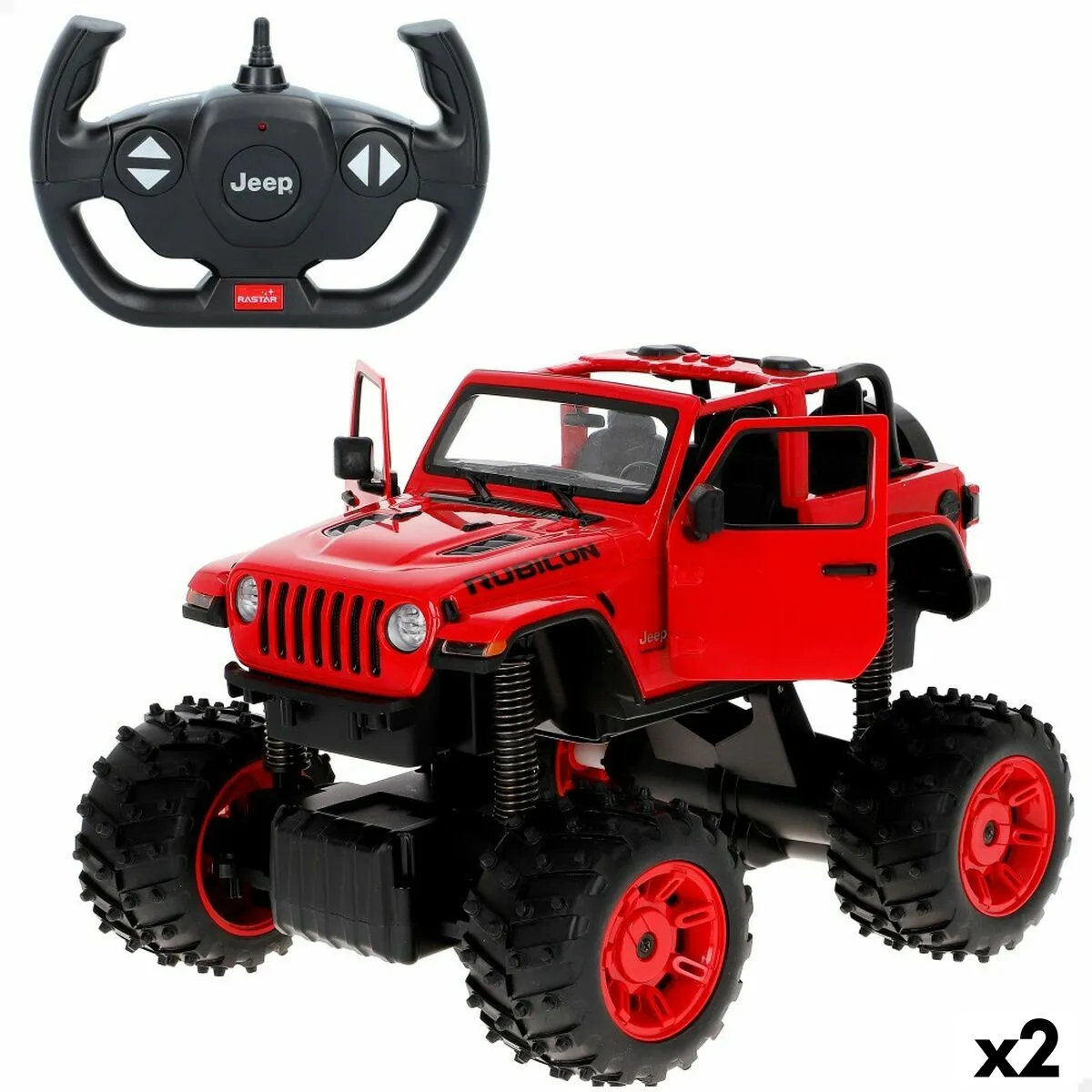 Macchinina Radiocomandata Jeep Wrangler Rubicon 1:14 (2 Unità)