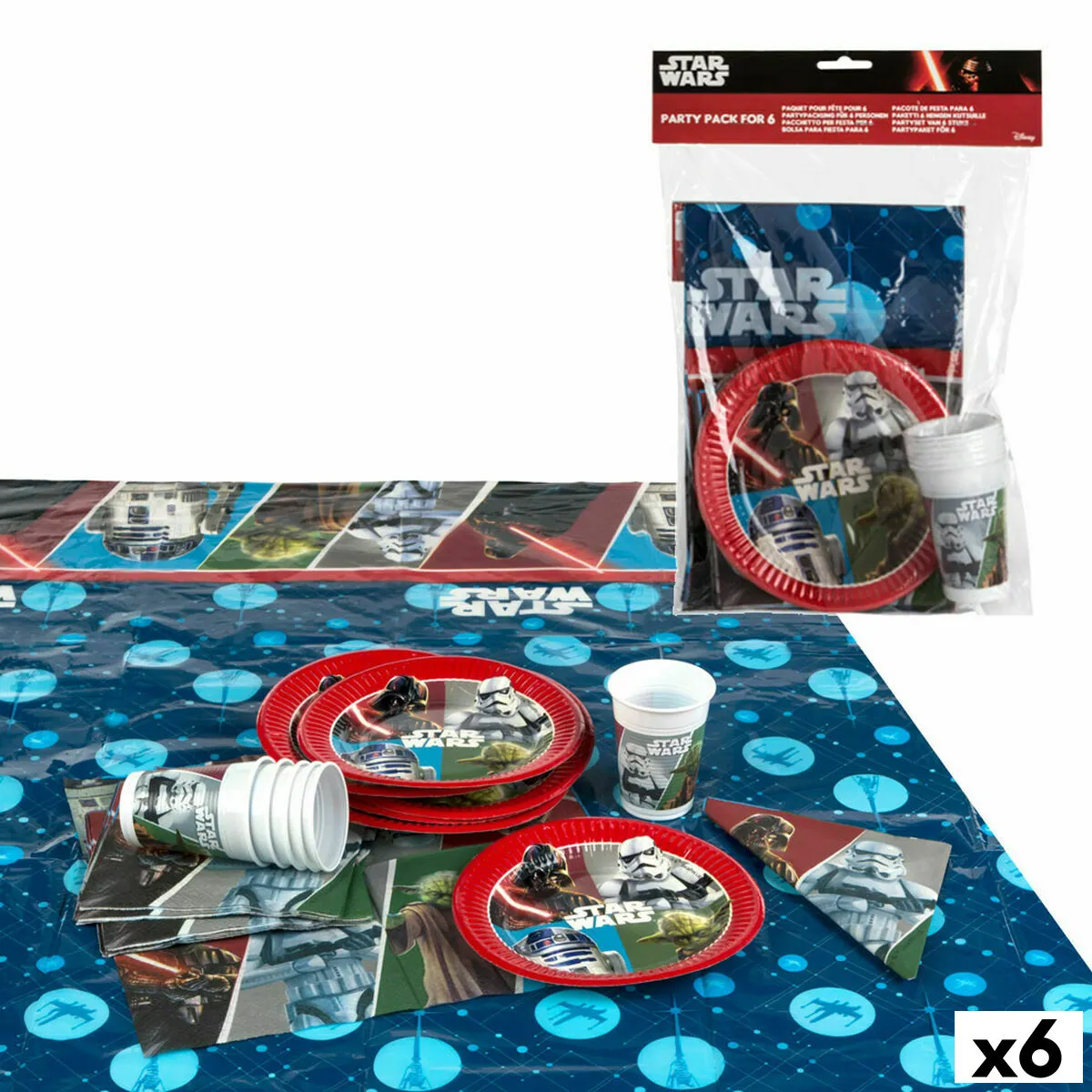 Set Articoli per feste Star Wars (6 Unità)