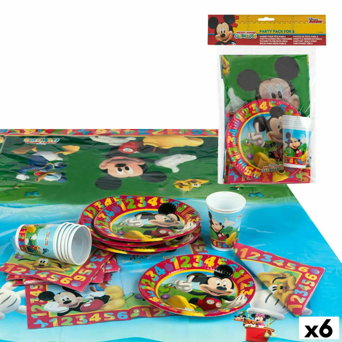 Set Articoli per feste Mickey Mouse (6 Unità)