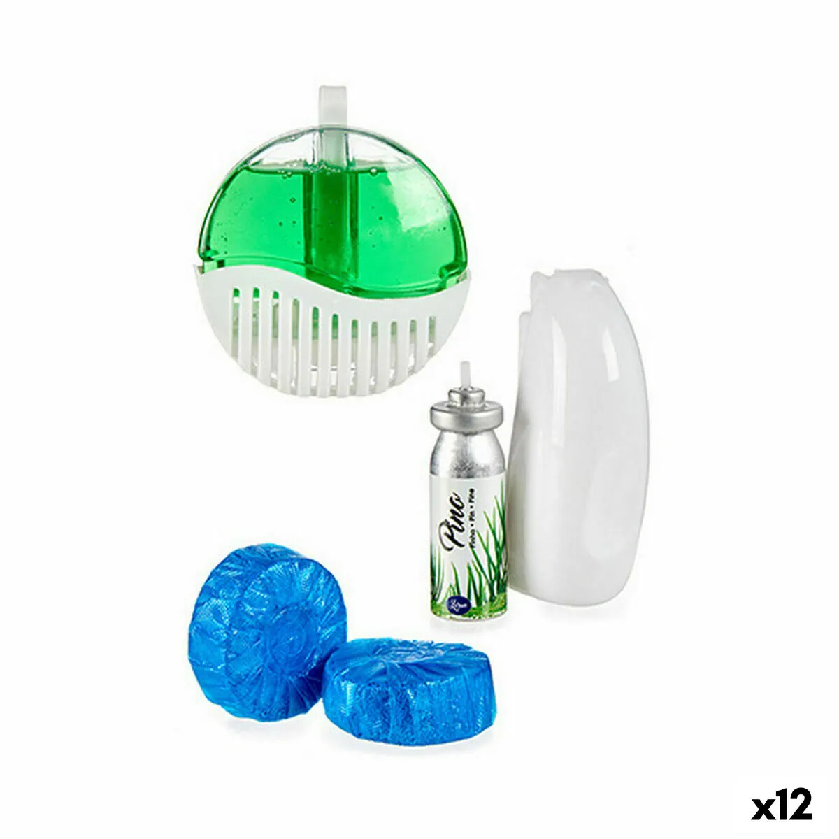 Set Deodorante per Ambienti Bagni Pino (12 Unità)