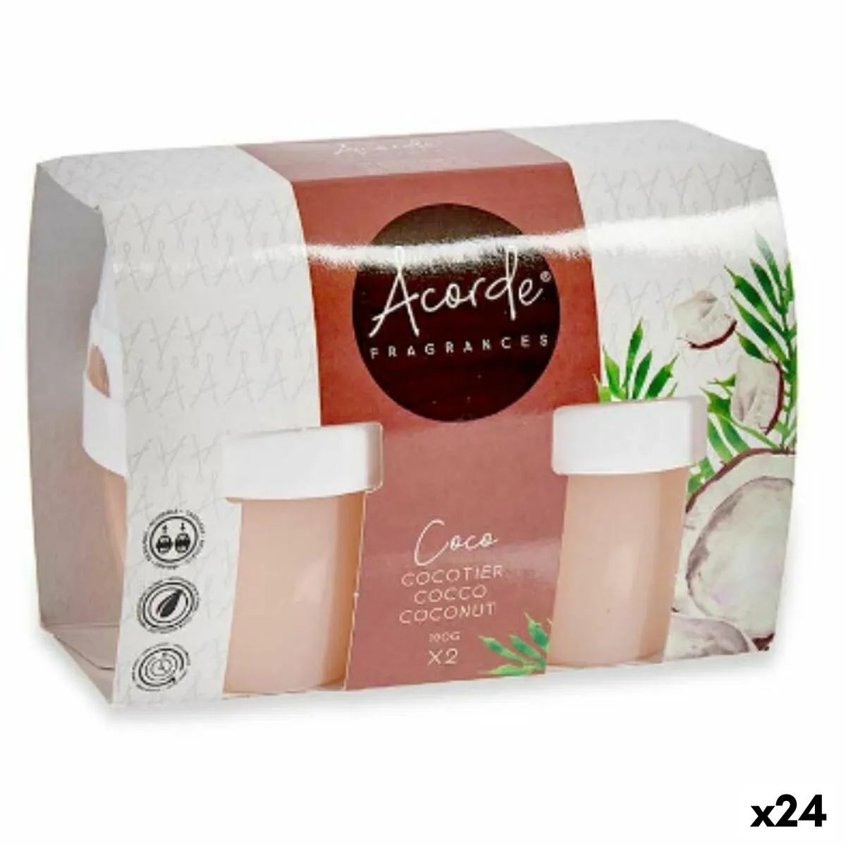 Set Deodorante per Ambienti Gel Cocco (24 Unità)