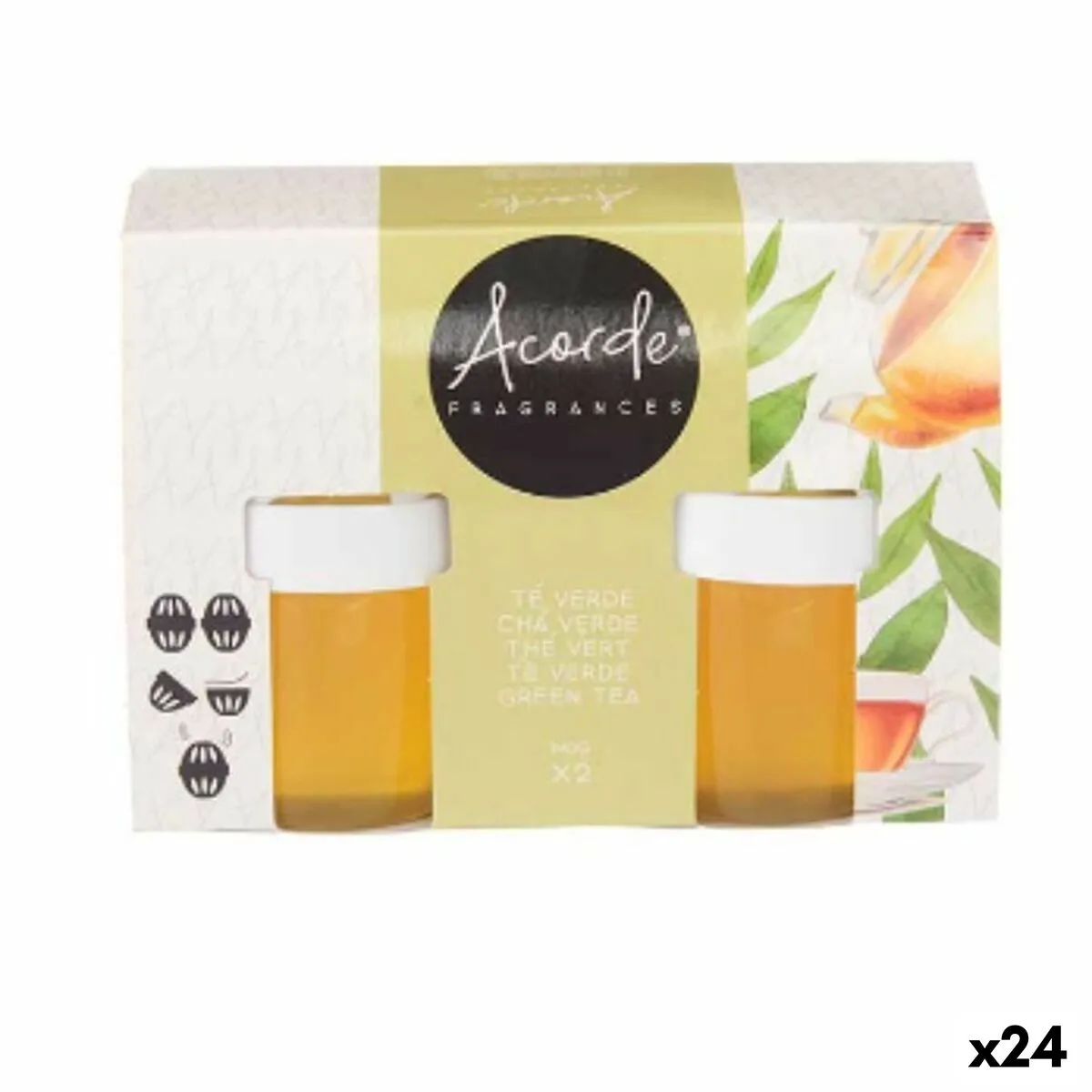 Set Deodorante per Ambienti Gel Tè Verde (24 Unità)