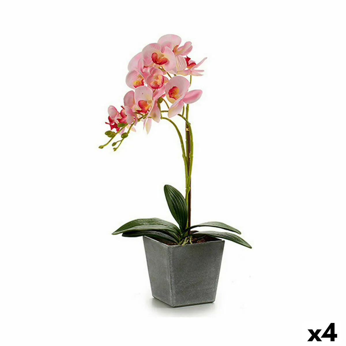 Pianta Decorativa Orchidea Plastica 20 x 47 x 33 cm (4 Unità)