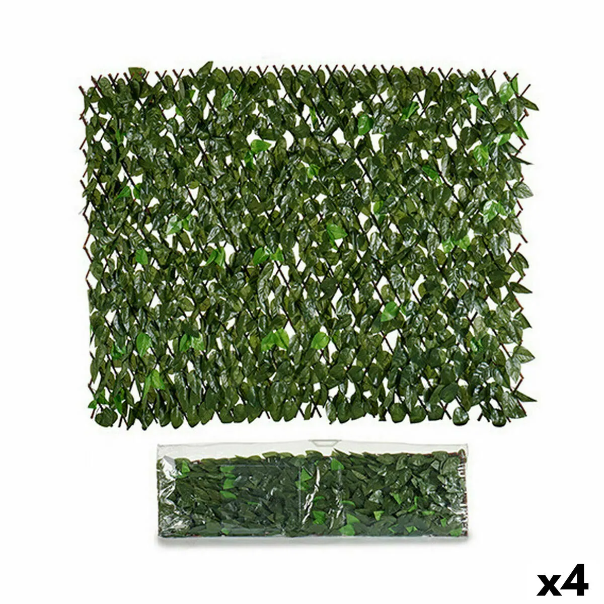 Recinzione da Giardino Fogli 1 x 2 m Verde Plastica (4 Unità)