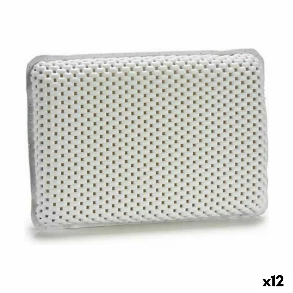 Cuscino Vasca Antiscivolo Bianco 100 % PVC 20 x 6 x 29 cm (12 Unità)