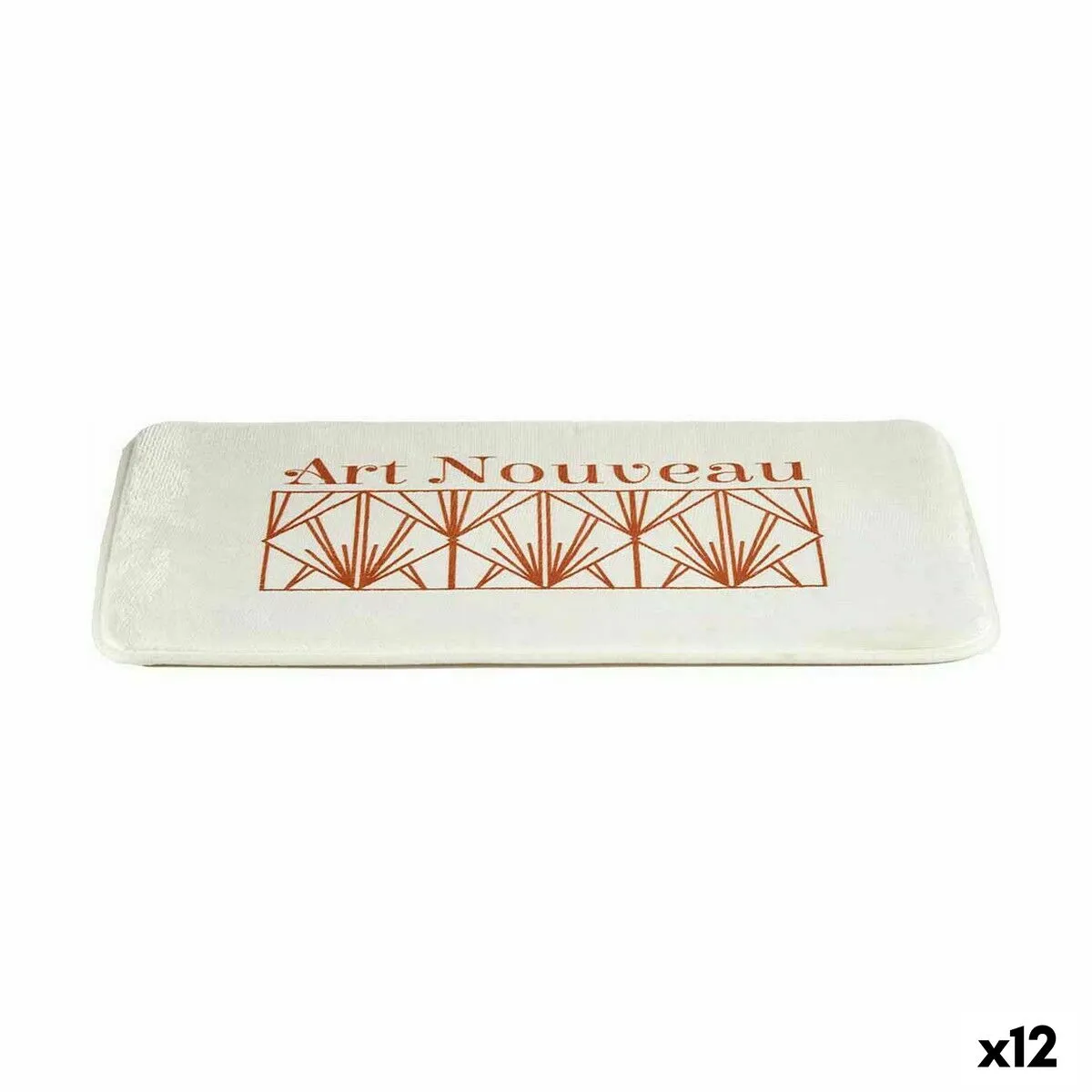 Tappeto da bagno Art Nouveau Bianco Bronce 40 x 1,5 x 60 cm (12 Unità)