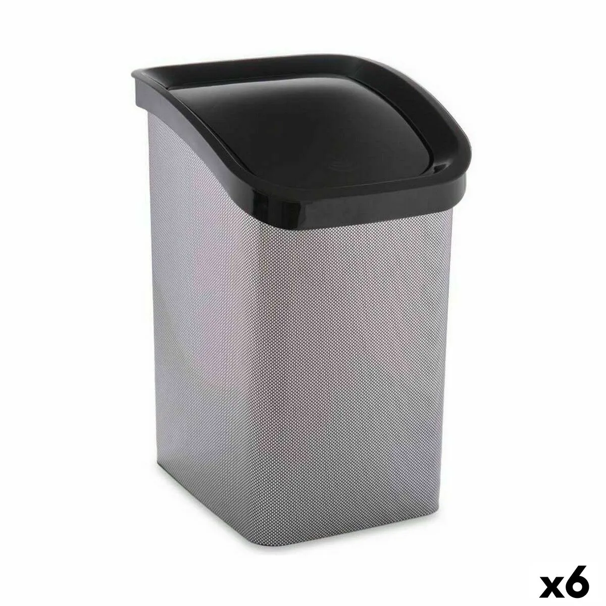 Cestino 23 L Oscillante Grigio scuro Plastica (6 Unità)