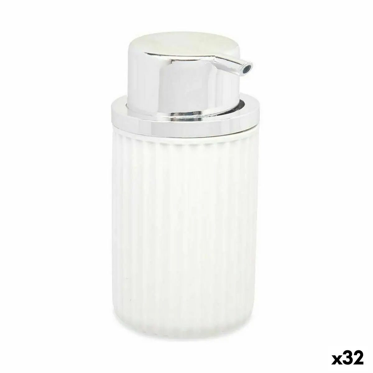 Dispenser di Sapone Bianco Plastica 450 ml (32 Unità)